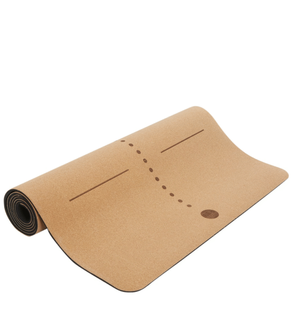 Cork Yoga Mat with Alignment Lines – 72" x 26", 5mm Thick, Non-Slip & Durable