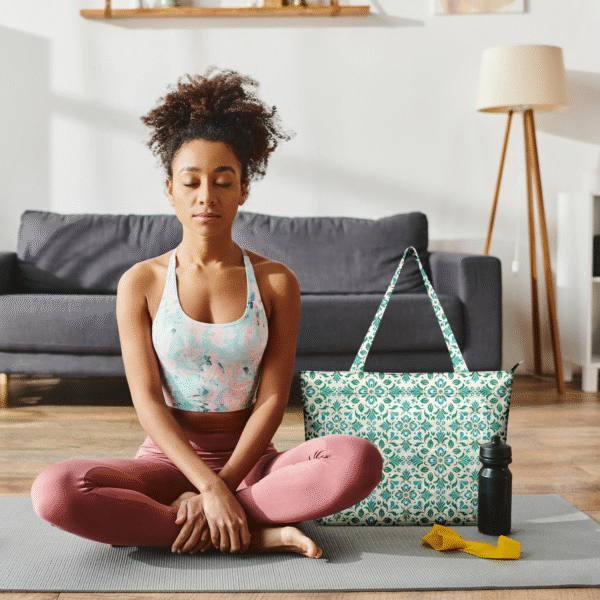 Women's Yoga Bag with Yoga Mat Carrier - Large Mat Pocket - Image 2